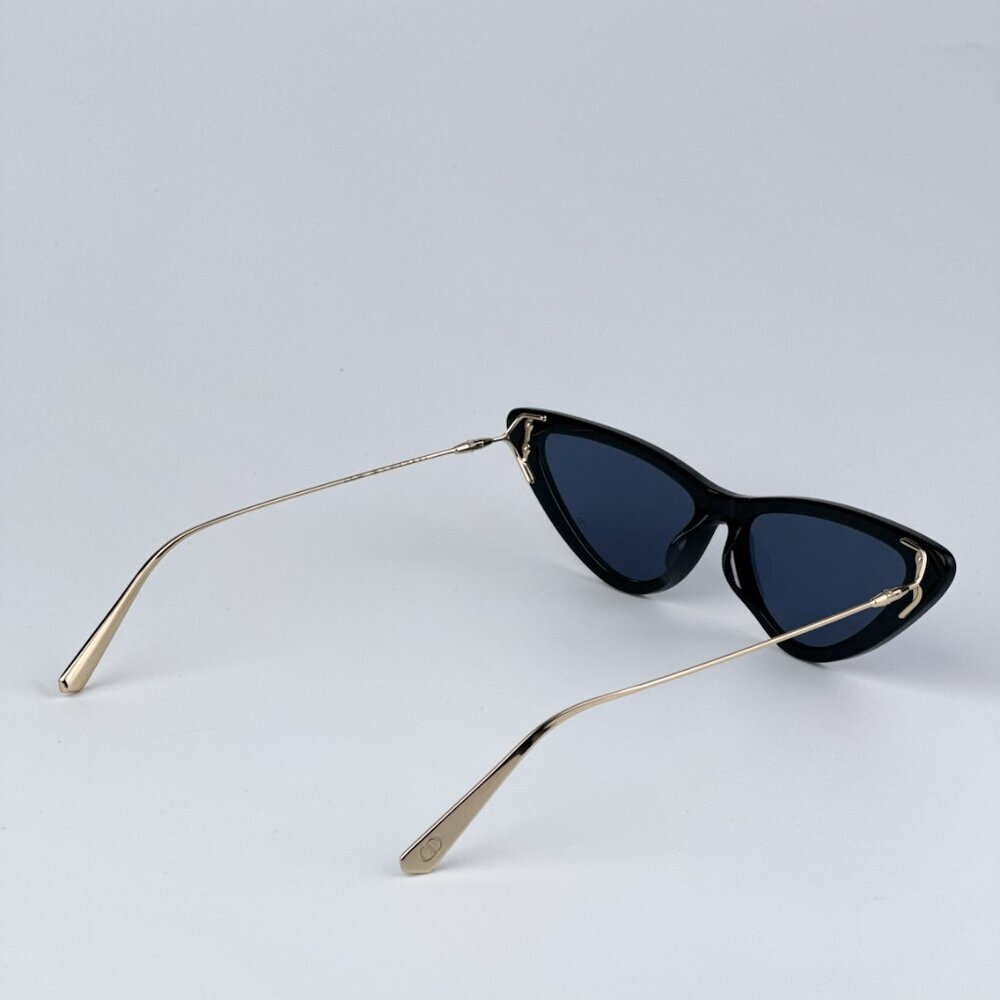 Dior MISSDIOR B4U CD40105U 01V 12B0 BRAND NEW Sunglasses Shiny Black Blue Unisex - Picture 12 of 13